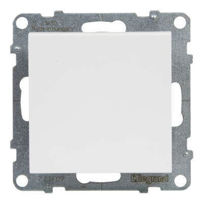 Suno Przycisk Pojedynczy - 6A - 250V - Zaciski Automatyczne Biały 721109 LEGRAND (721109)